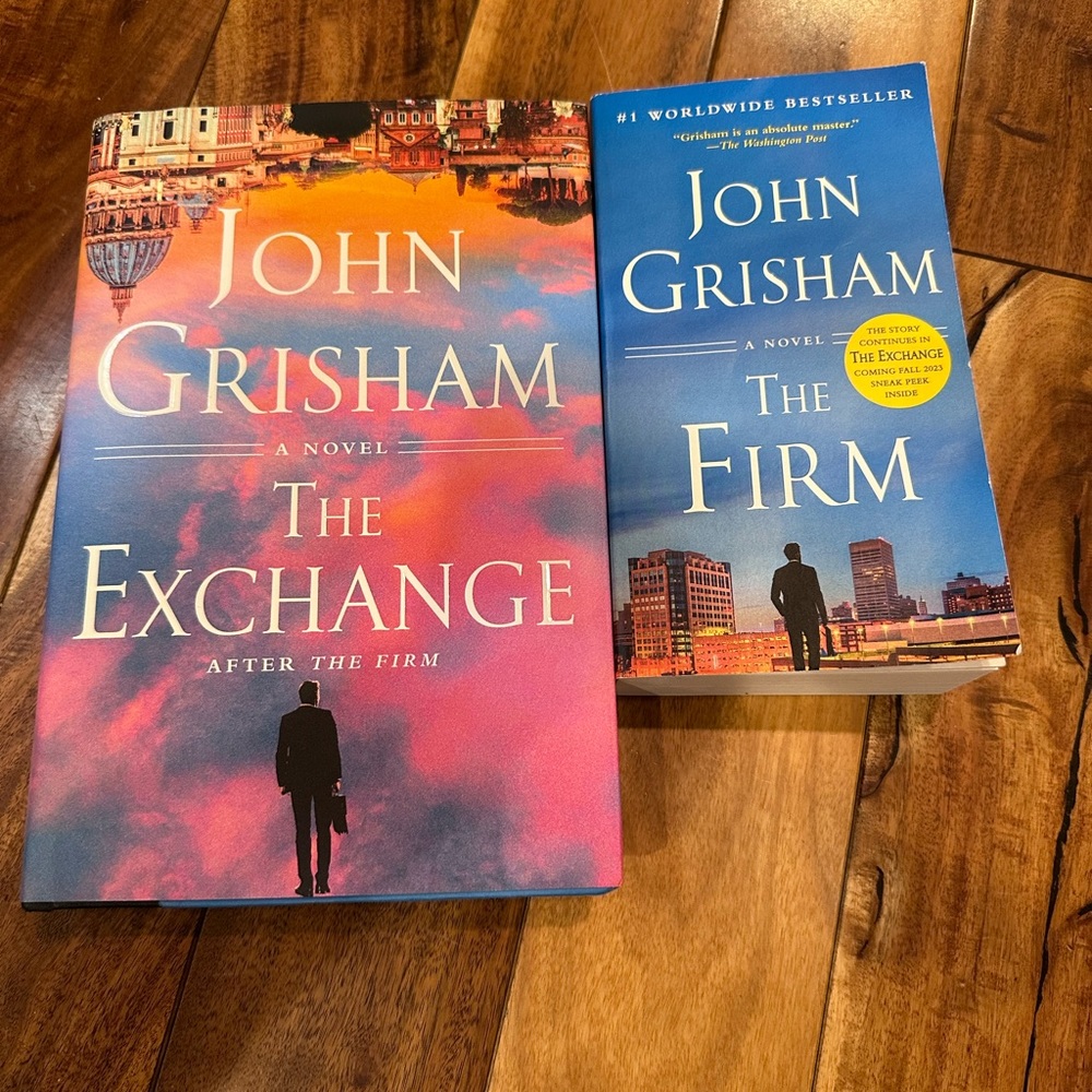 Lot of 2 John Grisham The Firm and The Exchange best sellers like new